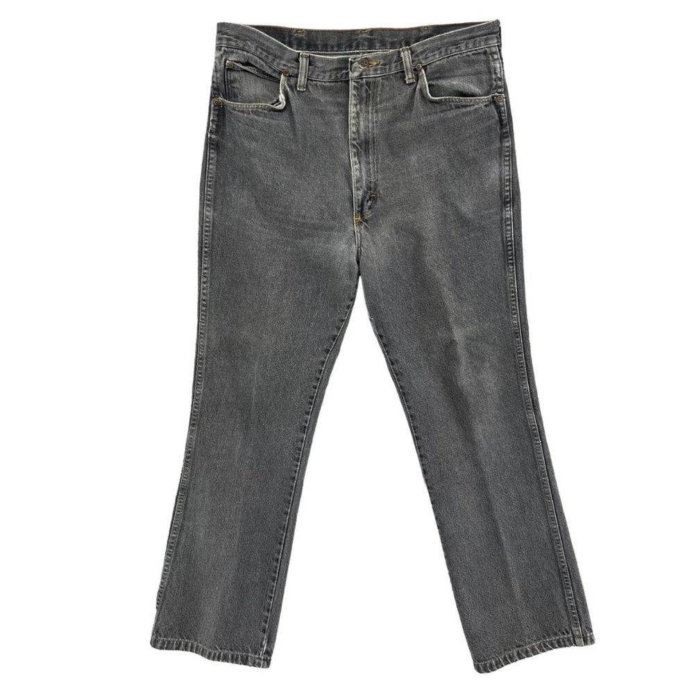 Sheplers Straight Leg Jeans Mens Grey Stone Wash Cotton Denim Made in USA 36x29